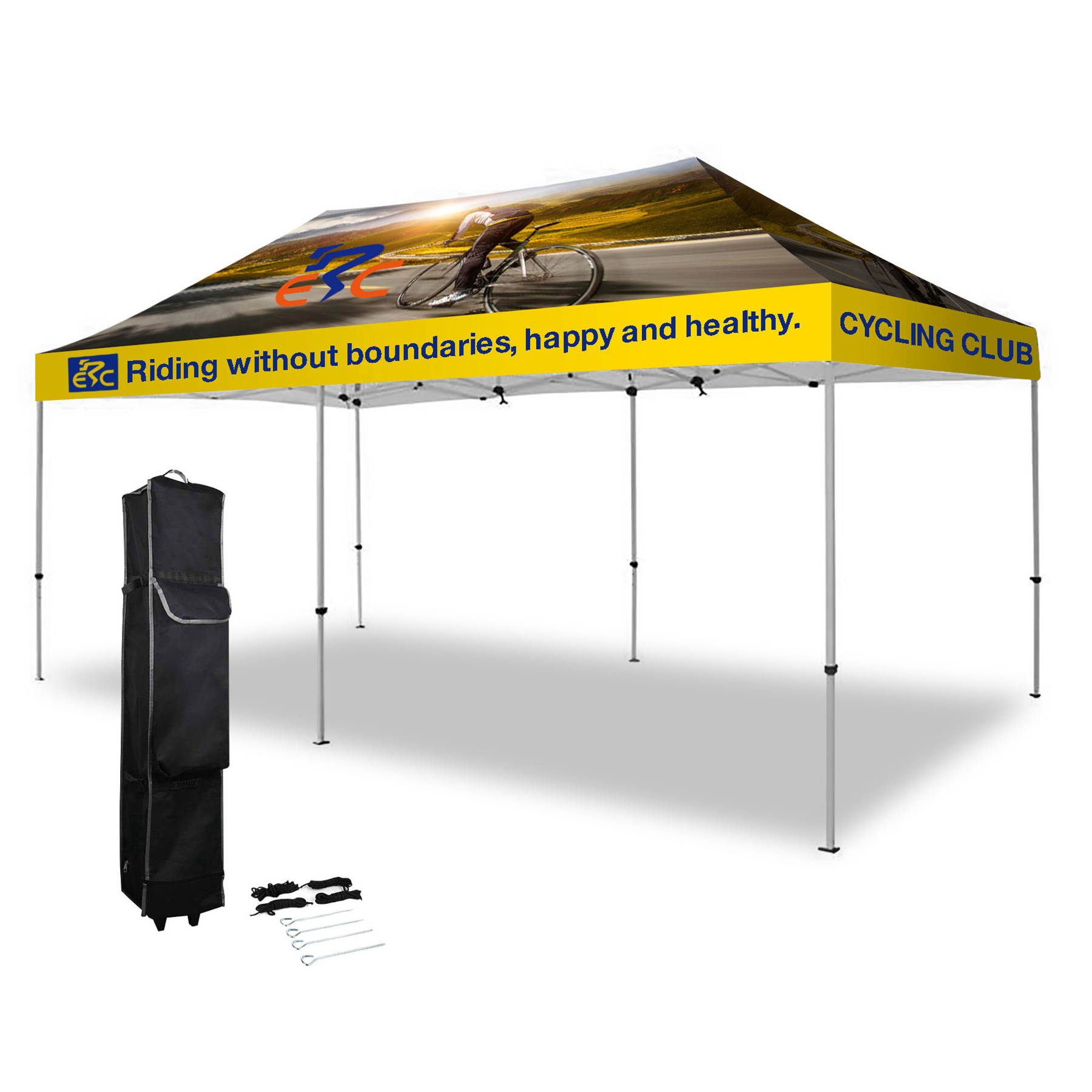 10'x20' Hex Aluminum Pop-Up Tent (Full-Bleed)