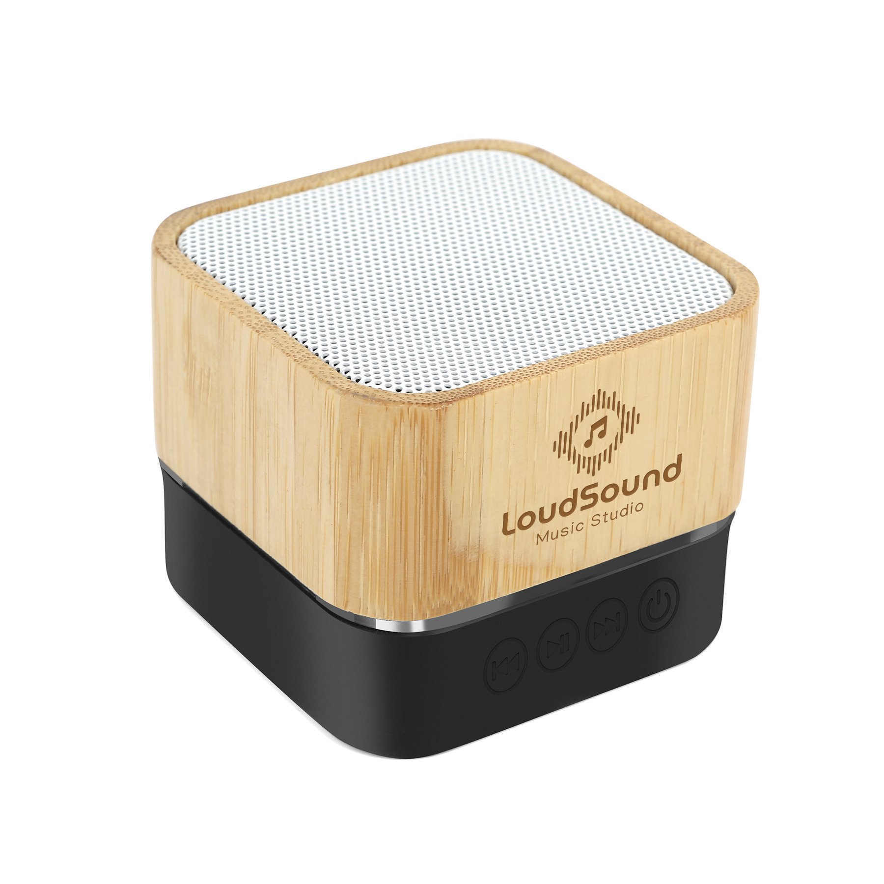 Bamboo Wireless Speaker ( 2.4'' x 2.4'' x 1.97'' )