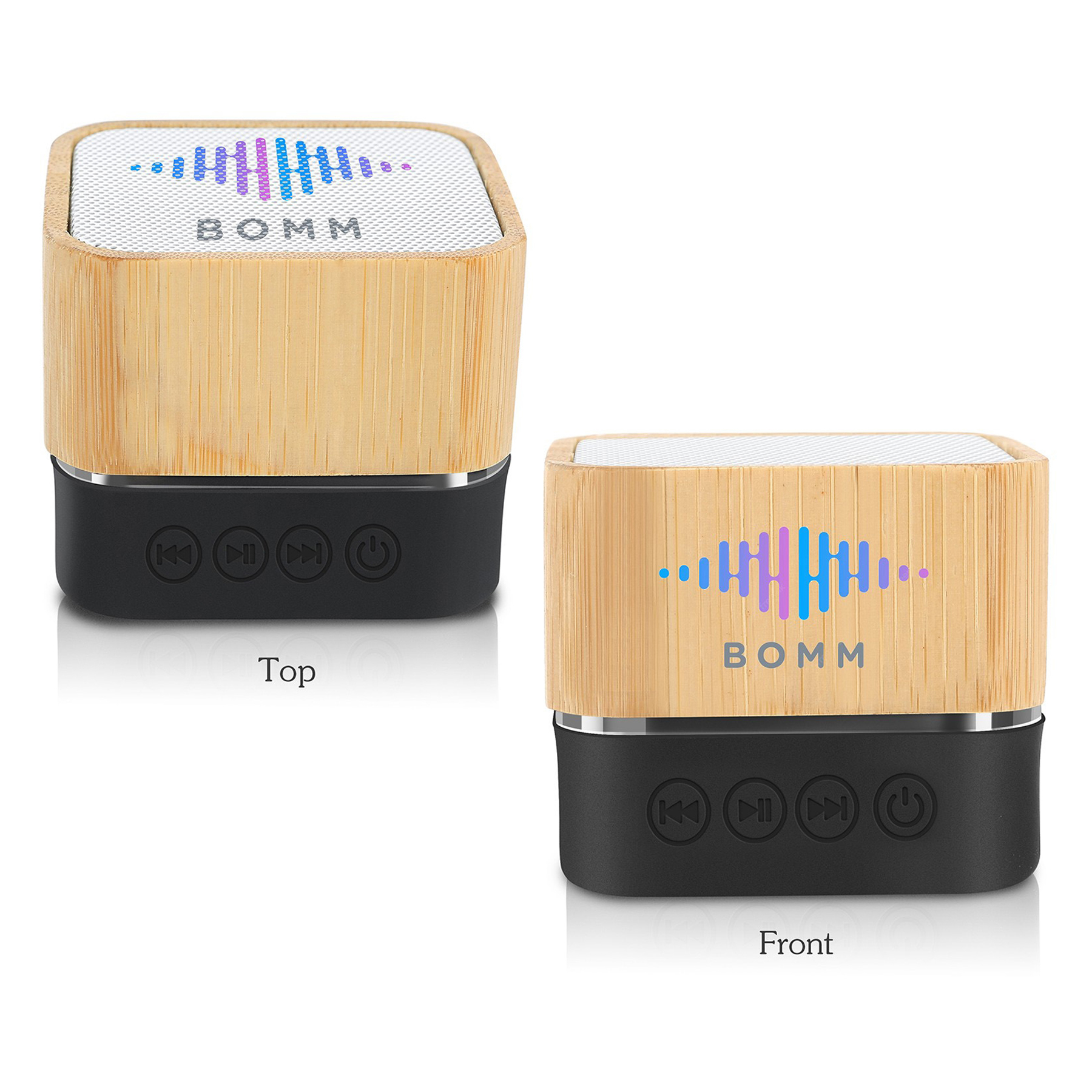 Bamboo Wireless Speaker ( 2.4'' x 2.4'' x 1.97'' )