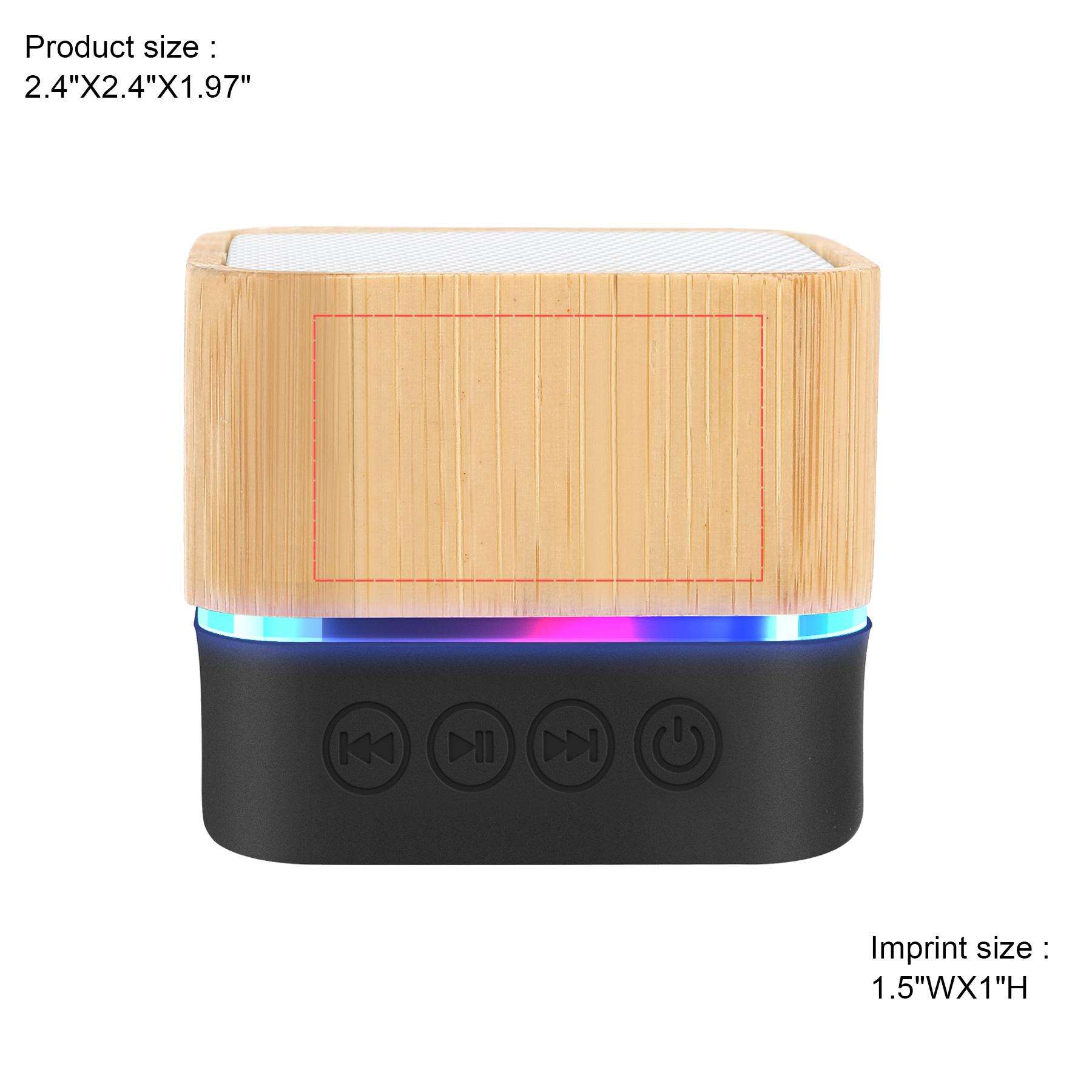 Bamboo Wireless Speaker ( 2.4'' x 2.4'' x 1.97'' )