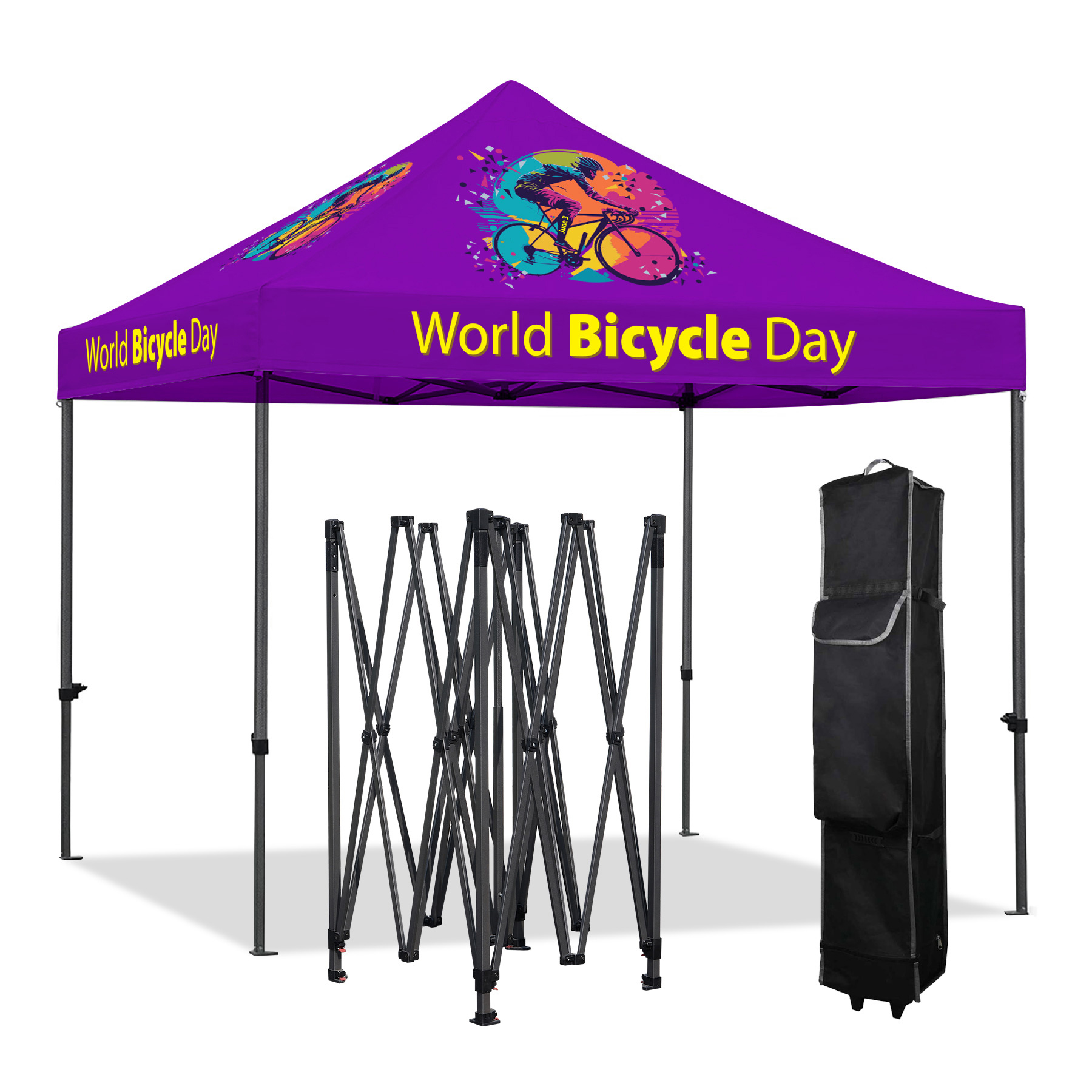 10'x10' Commercial Pop-Up Tent w/ Dye-Sub Canopy