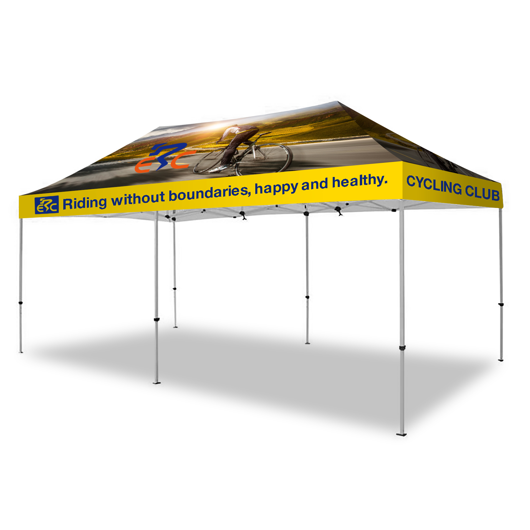 10'x20' Hex Aluminum Pop-Up Tent (Full-Bleed)