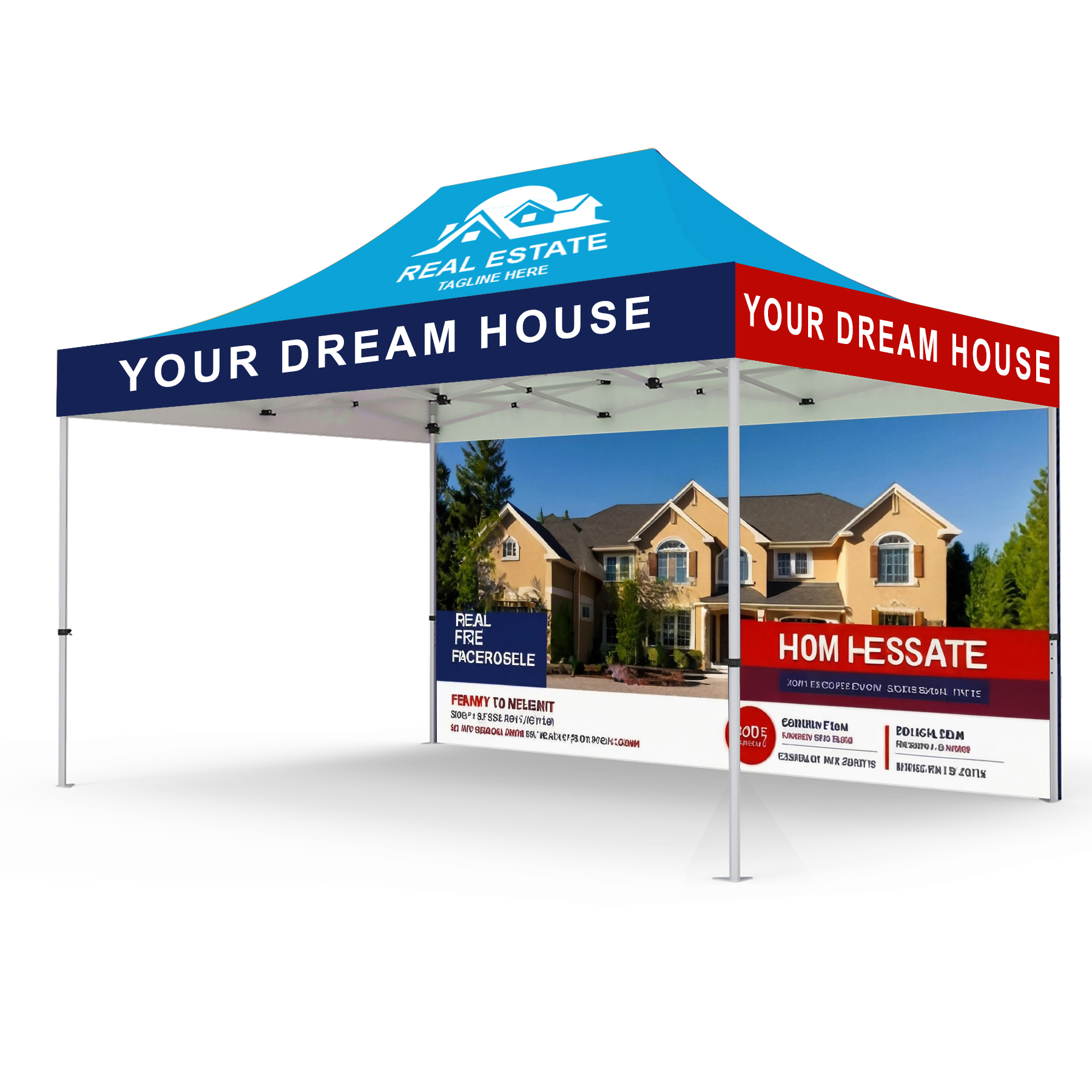 10' x 15' Standard Aluminum Frame w/ Dye Sublimation Canopy