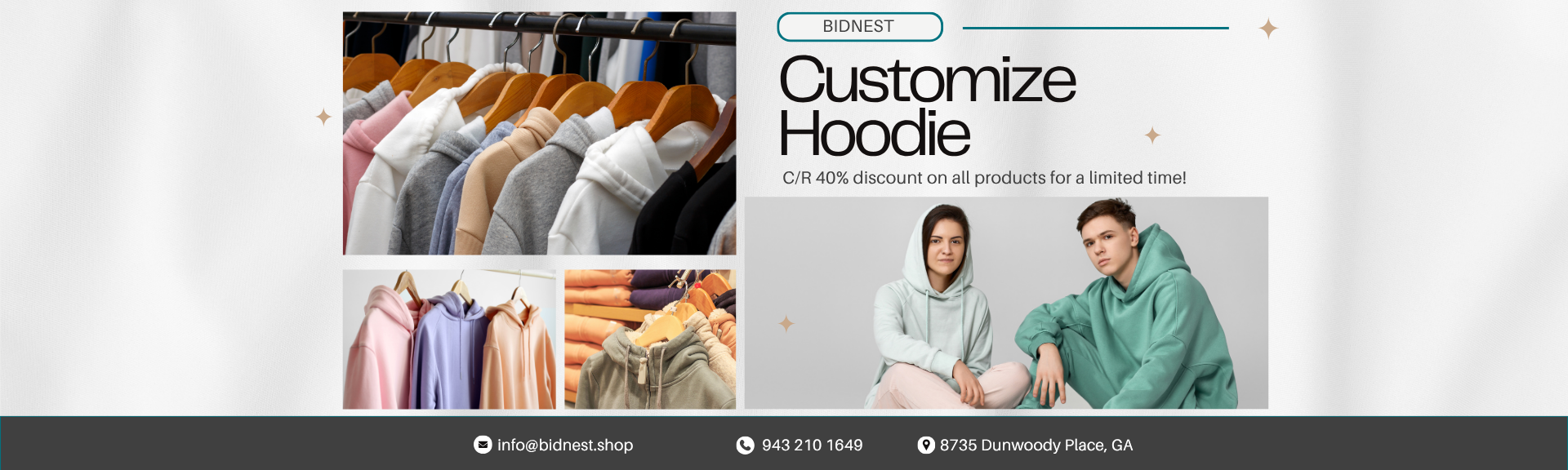 Brown and Beige Modern Collage Photo Fashion Retail Sale Promotion Banner (1920 x 576 px)