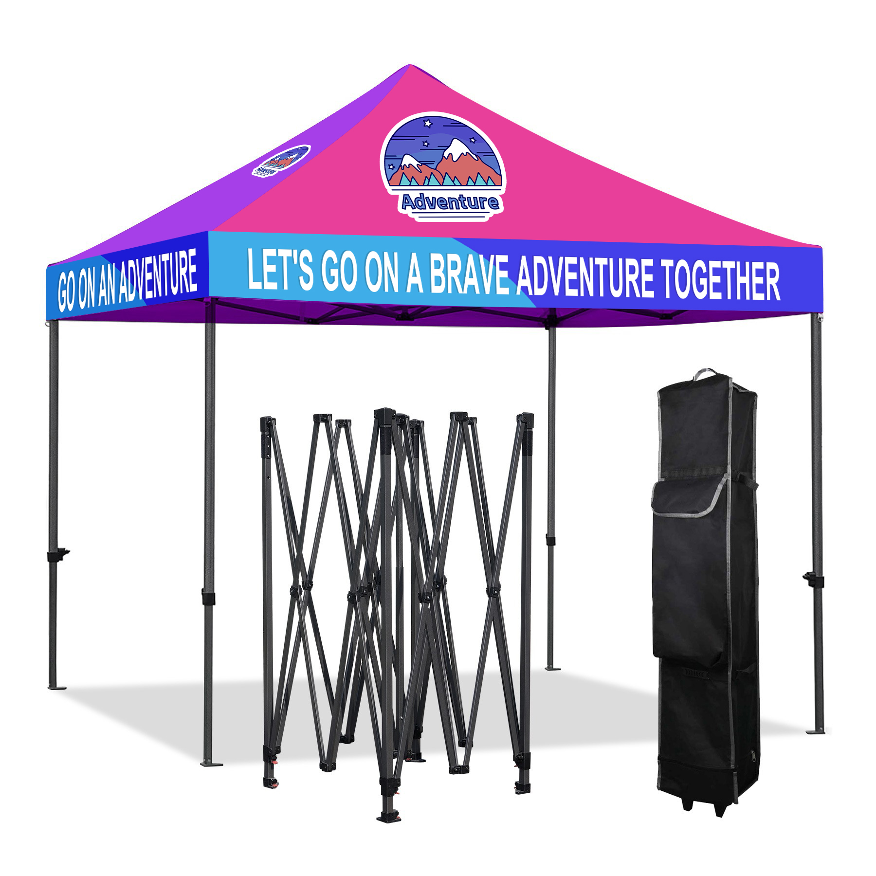 10'x10' Commercial Pop-Up Tent w/ Dye-Sub Canopy
