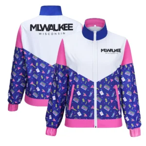 Custom Women’s 80s Retro Full Zip Long-Sleeve Windbreaker Ja